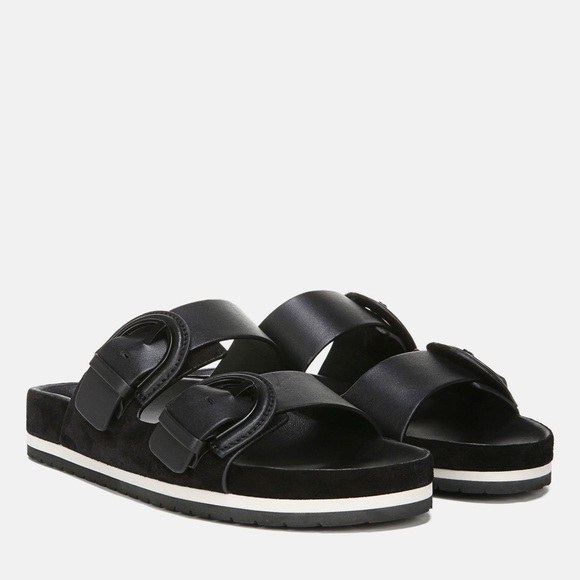 Vince Glyn Leather Sandal Black 8 - Picture 6 of 6